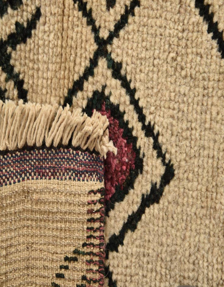 Detail image of  9' 3 x 10' 3  Hand Knotted Moroccan Wool Rug