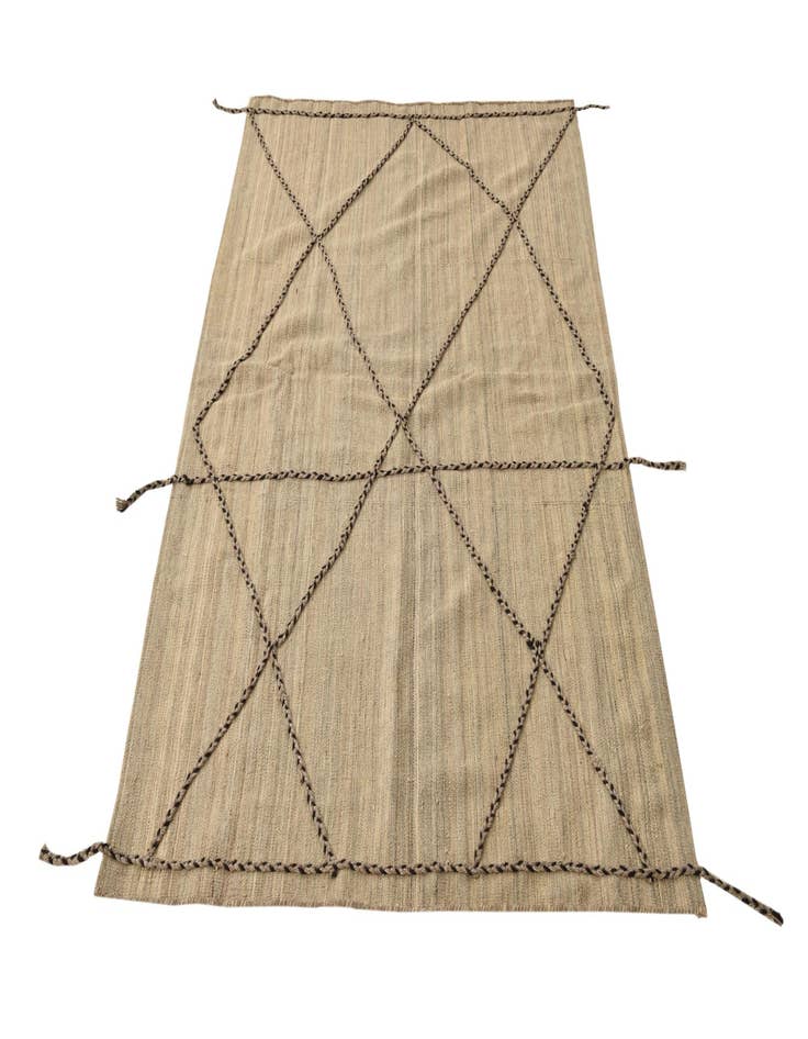 Detail image of 3' 11 x 6' 7 Hand Knotted Moroccan Wool Rug