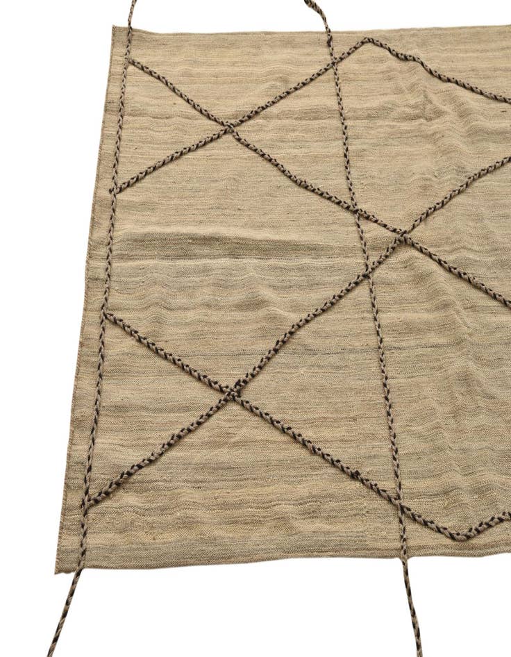 Detail image of 3' 11 x 6' 7 Hand Knotted Moroccan Wool Rug