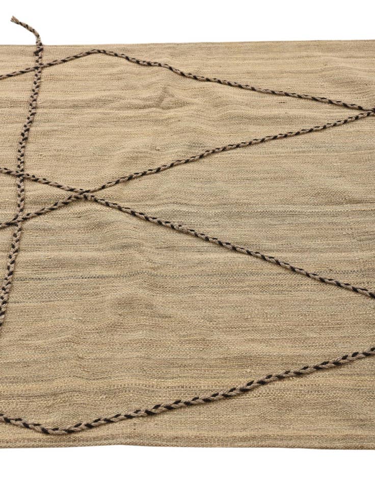 Detail image of 3' 11 x 6' 7 Hand Knotted Moroccan Wool Rug