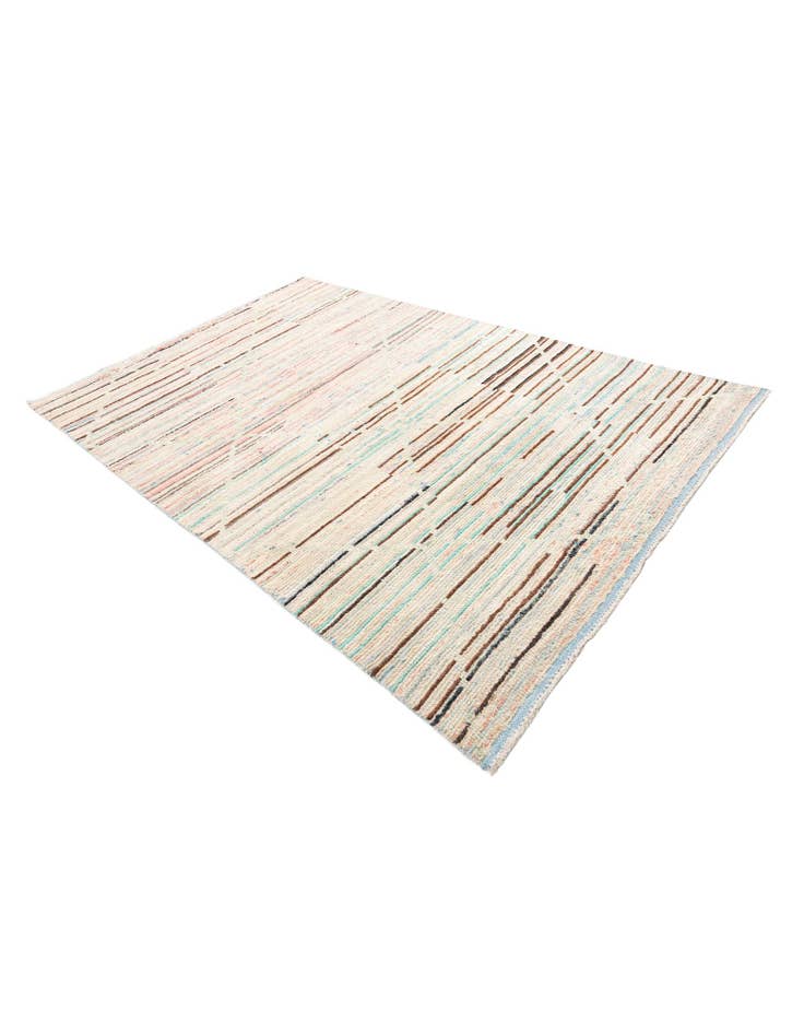 Detail image of  5' 10 x 8' 10  Hand Knotted Moroccan Wool Rug