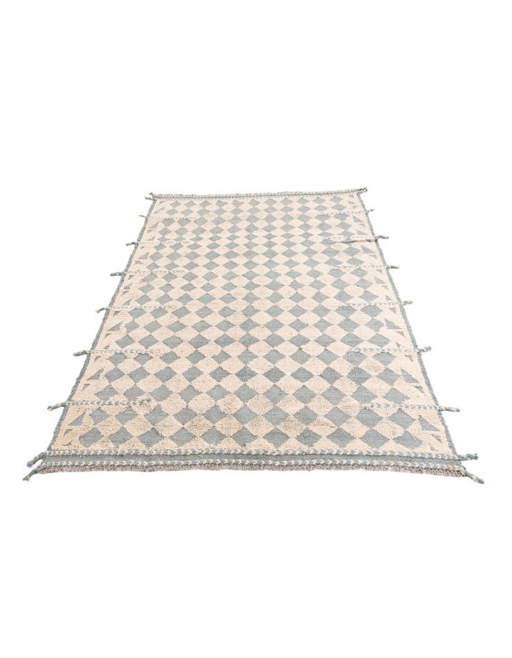 Detail image of  5' 3 x 7'  Hand Knotted Moroccan Wool Rug