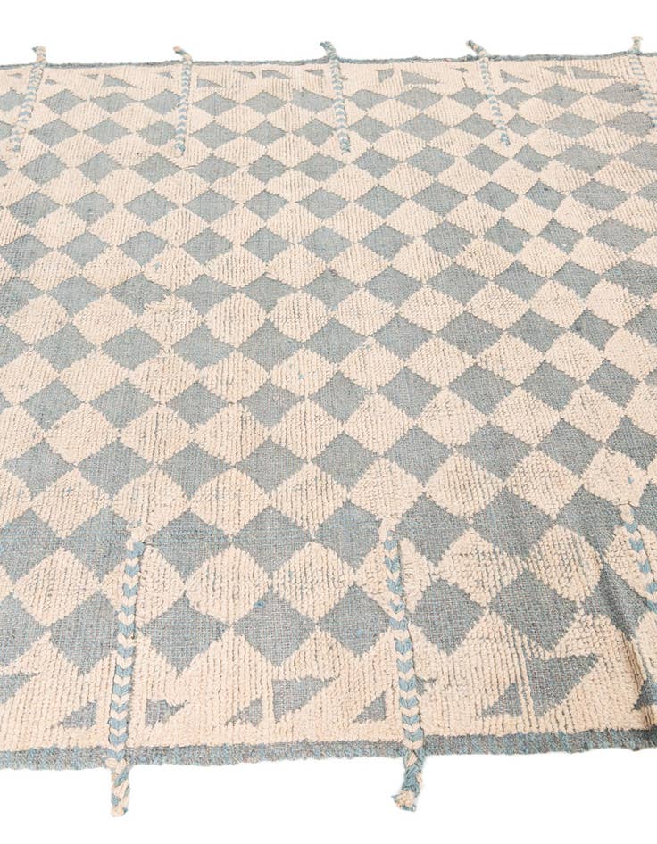 Detail image of  5' 3 x 7'  Hand Knotted Moroccan Wool Rug