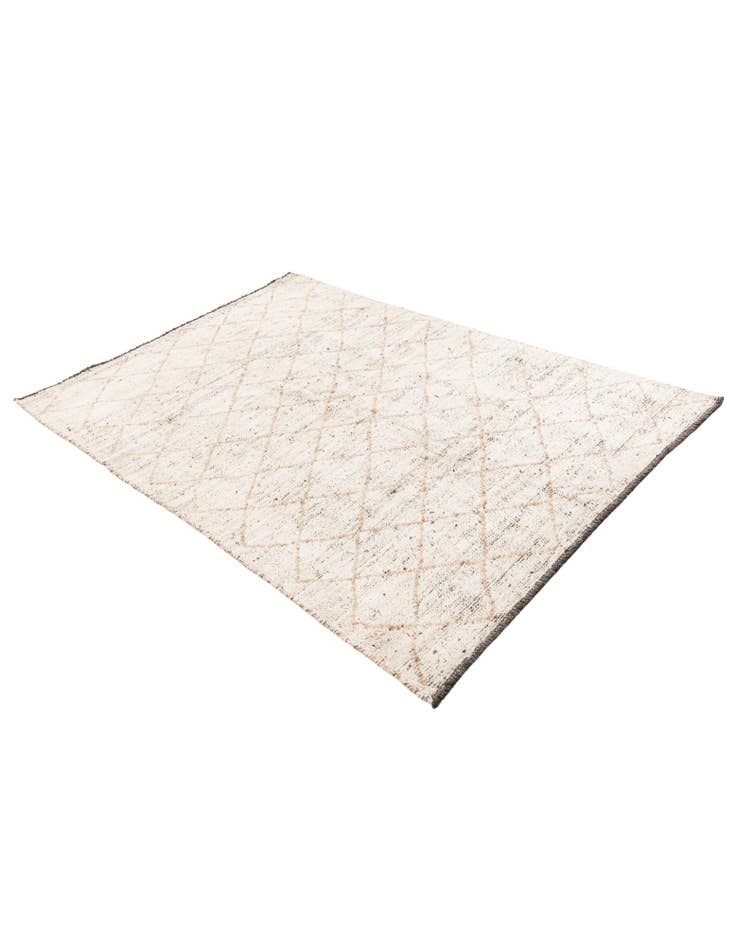 Detail image of  4' 10 x 6' 10  Hand Knotted Moroccan Wool Rug