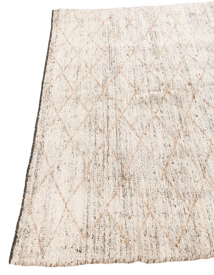 Detail image of  4' 10 x 6' 10  Hand Knotted Moroccan Wool Rug