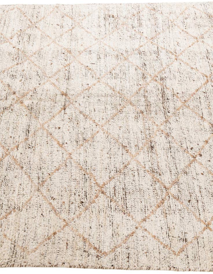 Detail image of  4' 10 x 6' 10  Hand Knotted Moroccan Wool Rug