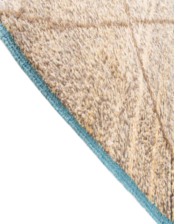 Detail image of  5' 10 x 9' 2  Hand Knotted Moroccan Wool Rug