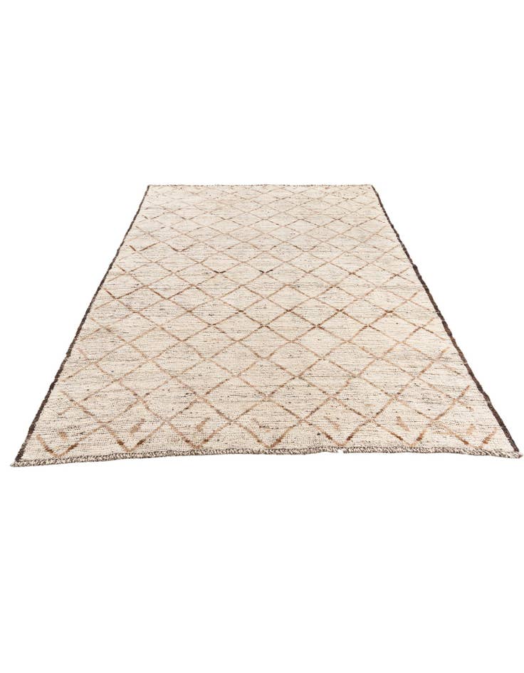 Detail image of  5' 2 x 6' 10  Hand Knotted Moroccan Wool Rug