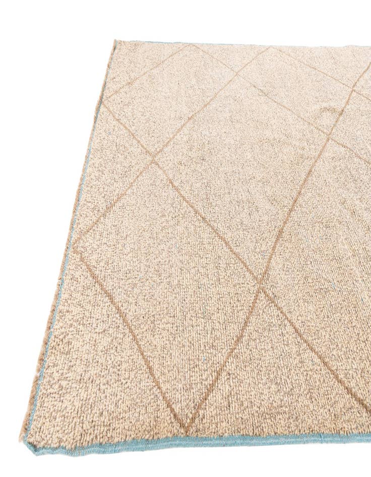 Detail image of  6' 1 x 9' 2  Hand Knotted Moroccan Wool Rug