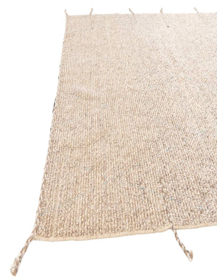 Detail image of  6' 7 x 9'  Hand Knotted Moroccan Wool Rug