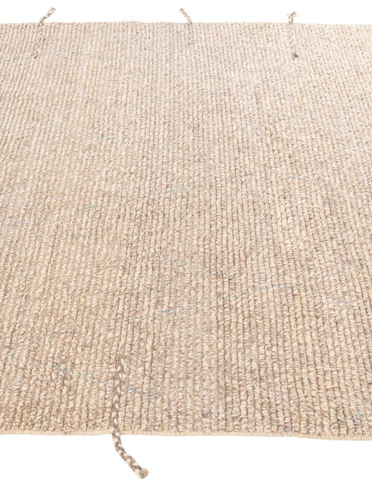 Detail image of  6' 7 x 9'  Hand Knotted Moroccan Wool Rug