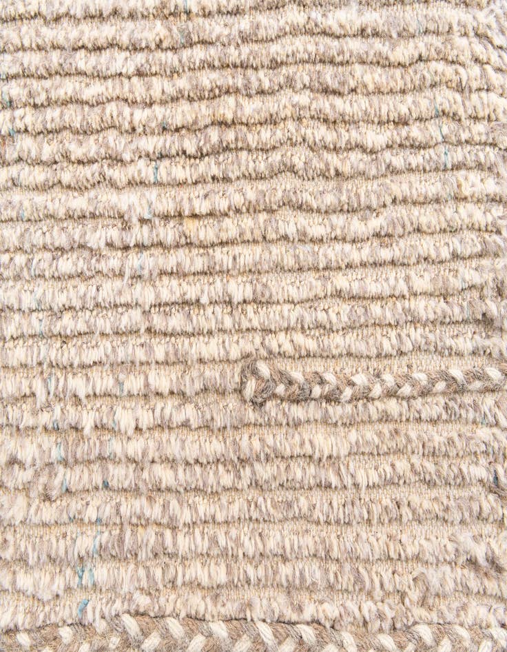 Detail image of  6' 7 x 9'  Hand Knotted Moroccan Wool Rug