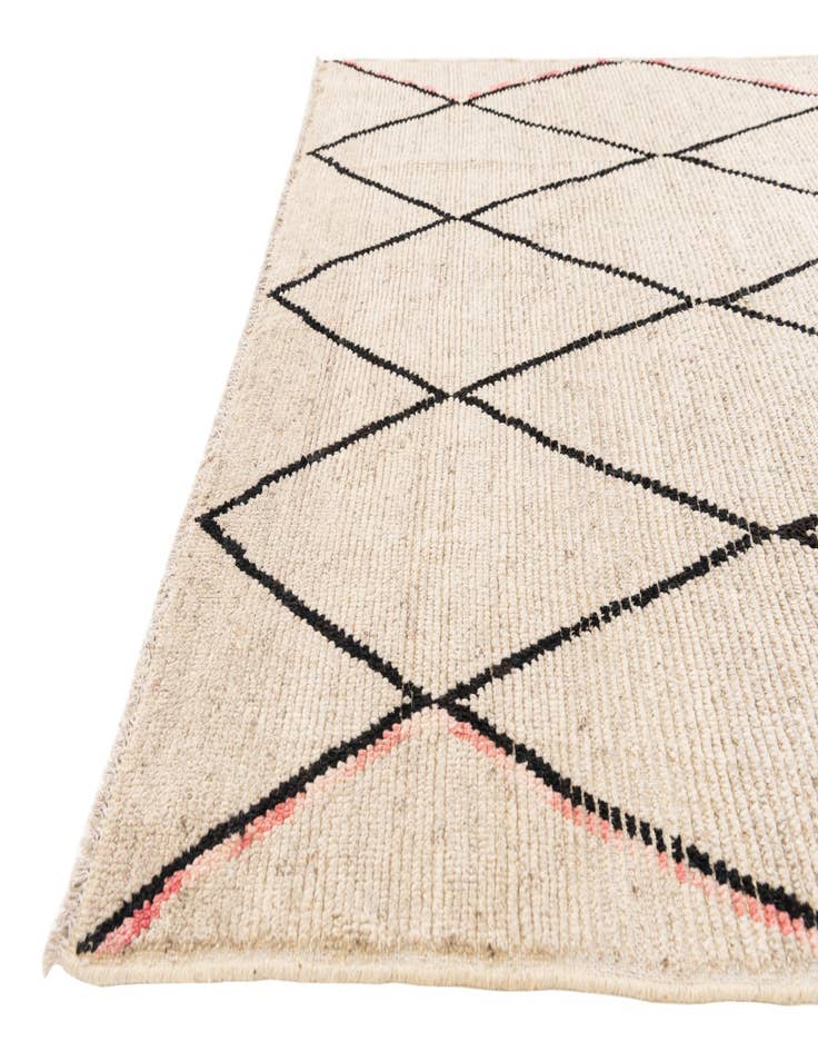 Detail image of  5' 3 x 8' 3  Hand Knotted Moroccan Wool Rug