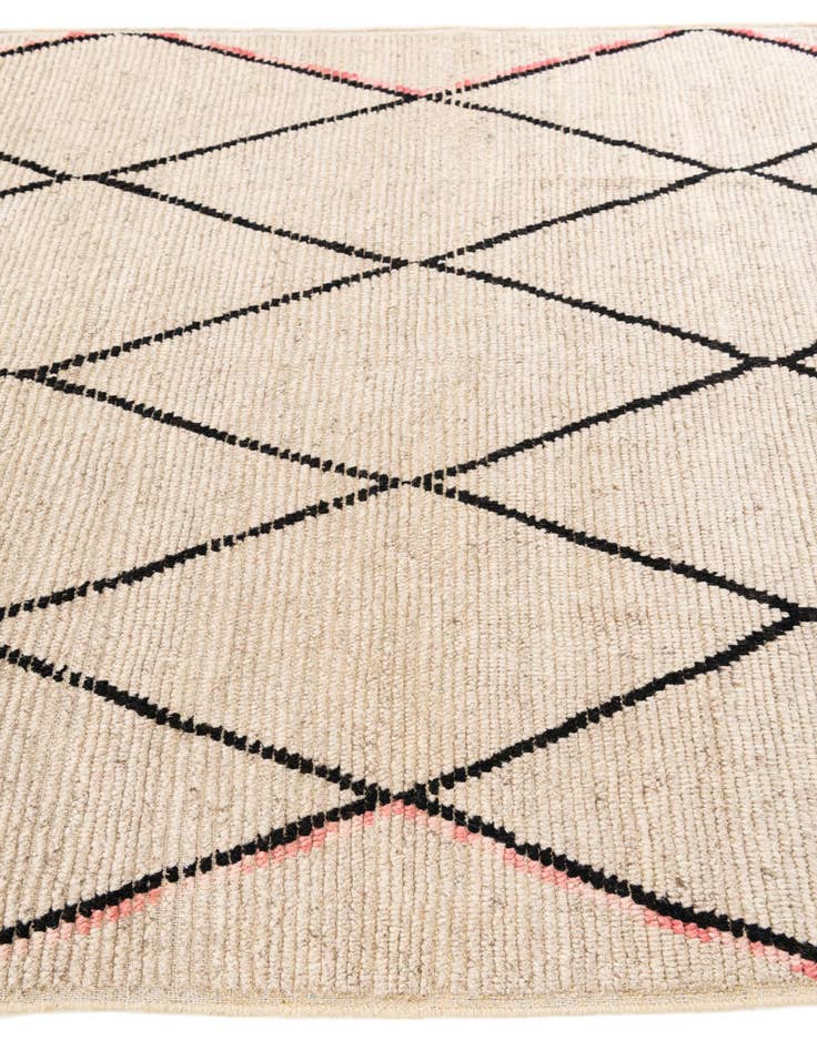 Detail image of  5' 3 x 8' 3  Hand Knotted Moroccan Wool Rug
