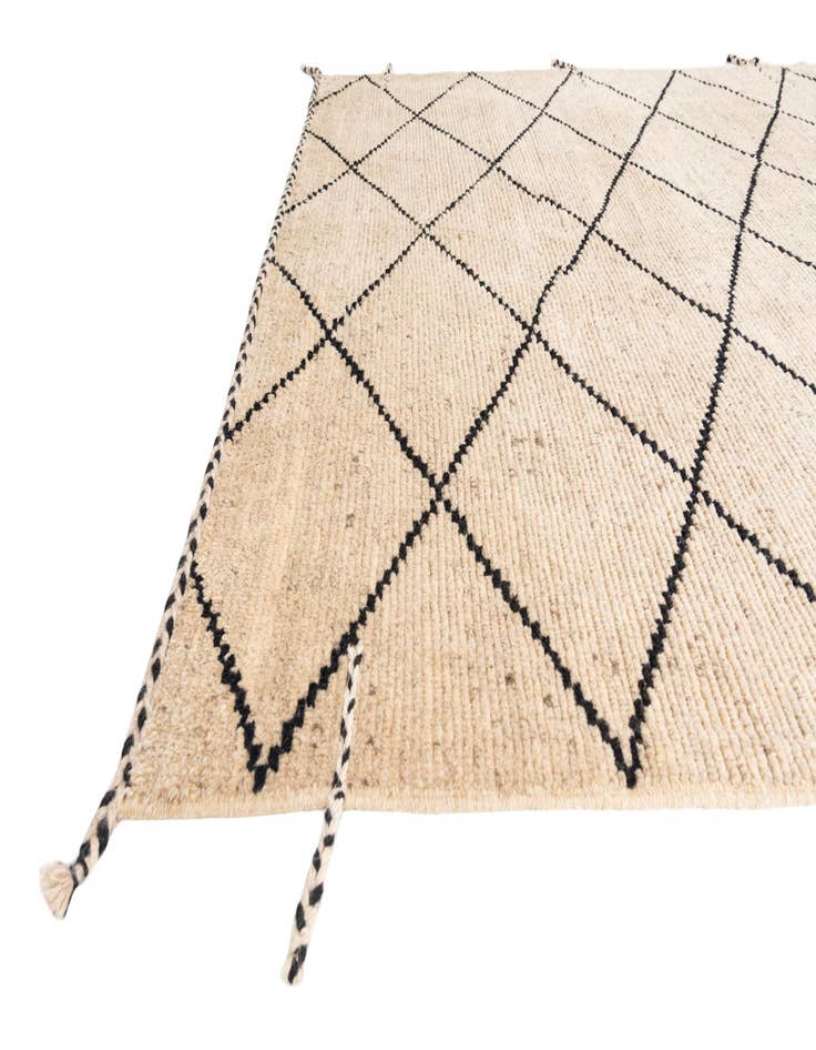 Detail image of  6' 2 x 9' 1  Hand Knotted Moroccan Wool Rug