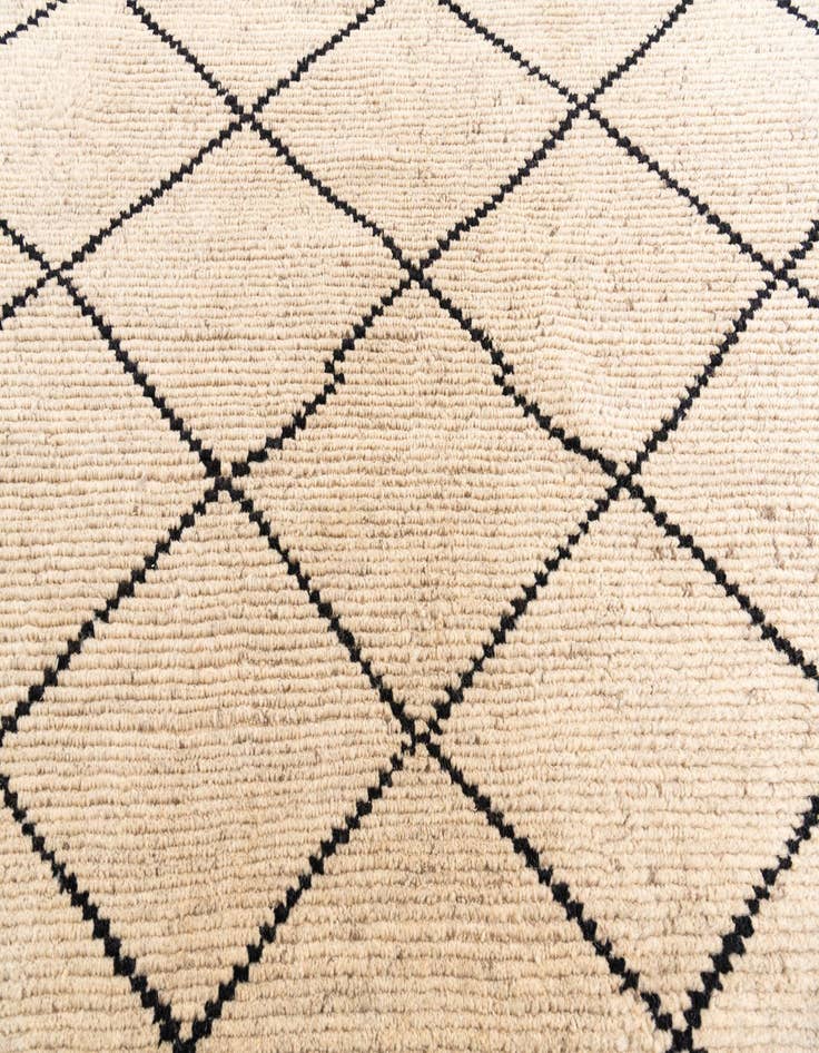 Detail image of  6' 2 x 9' 1  Hand Knotted Moroccan Wool Rug