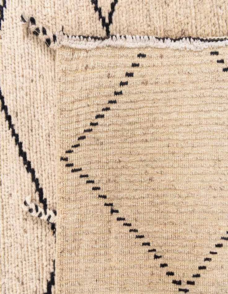 Detail image of  6' 2 x 9' 1  Hand Knotted Moroccan Wool Rug
