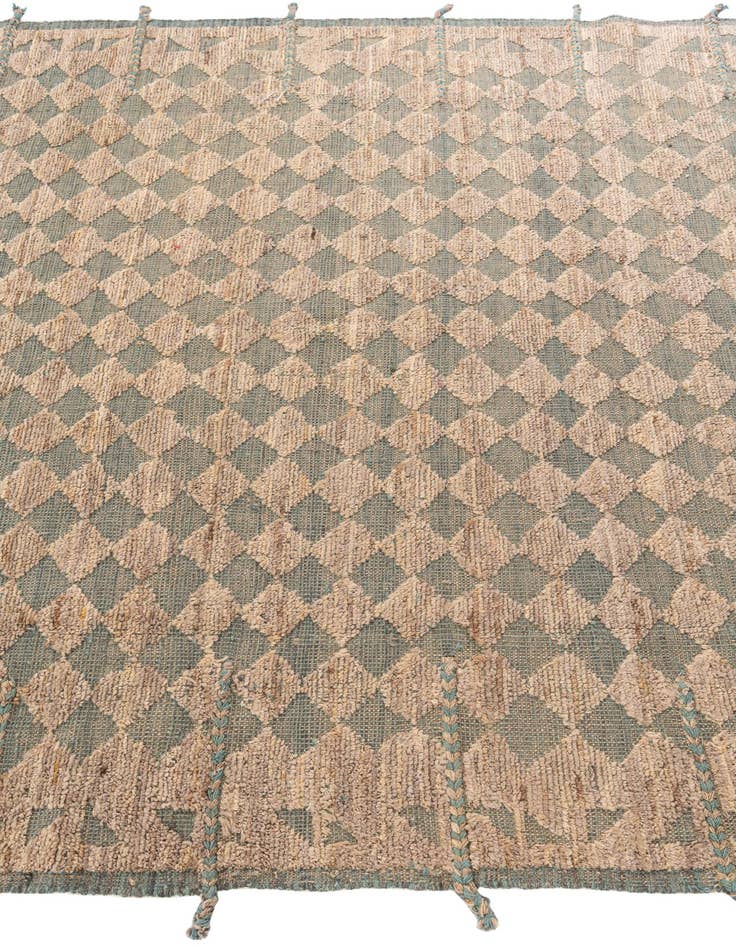 Detail image of  6' 9 x 10'  Hand Knotted Moroccan Wool Rug