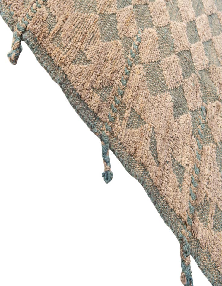 Detail image of  6' 9 x 10'  Hand Knotted Moroccan Wool Rug