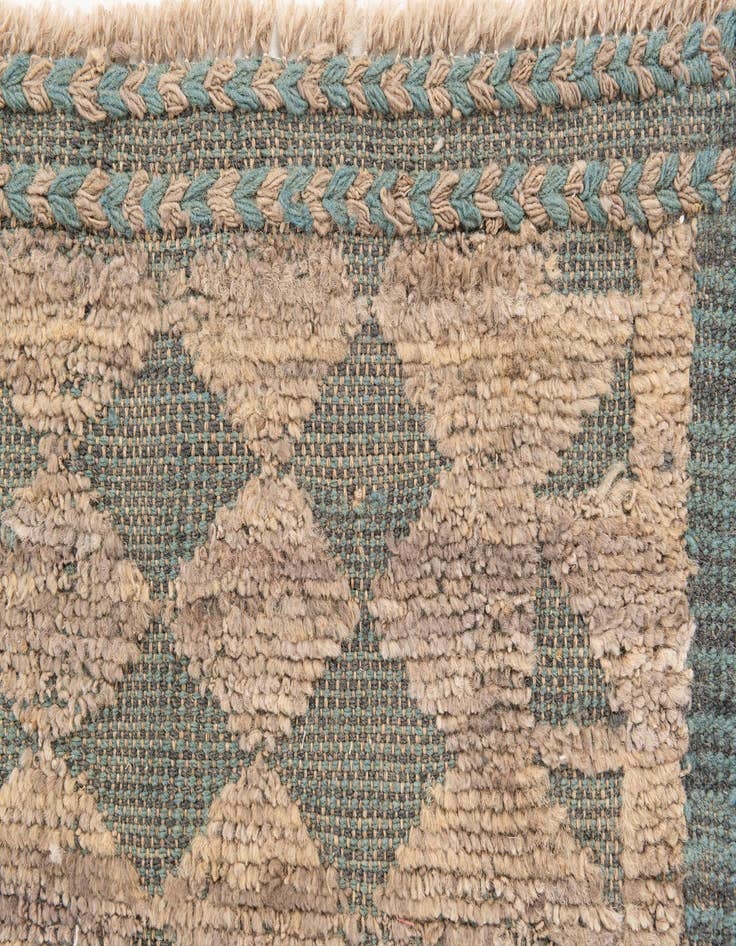 Detail image of  6' 9 x 10'  Hand Knotted Moroccan Wool Rug
