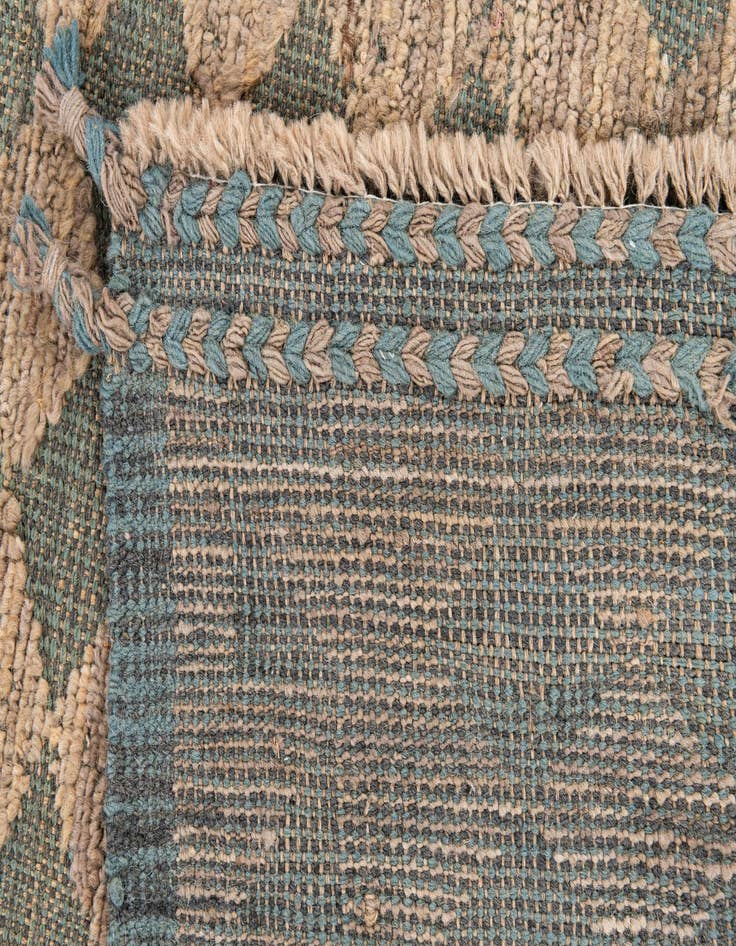 Detail image of  6' 9 x 10'  Hand Knotted Moroccan Wool Rug