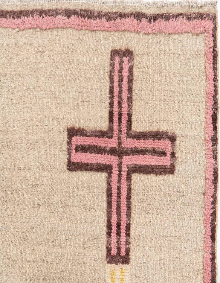 Detail image of  5' 10 x 9' 7  Hand Knotted Moroccan Wool Rug