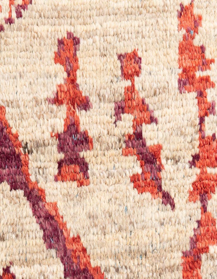 Detail image of  4' 10 x 7' 1  Hand Knotted Moroccan Wool Rug
