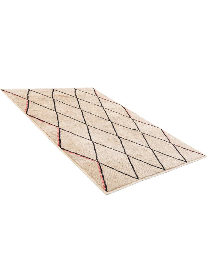 Detail image of  5' 4 x 7' 9  Hand Knotted Moroccan Wool Rug