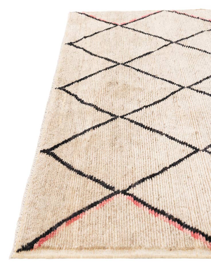 Detail image of  5' 4 x 7' 9  Hand Knotted Moroccan Wool Rug
