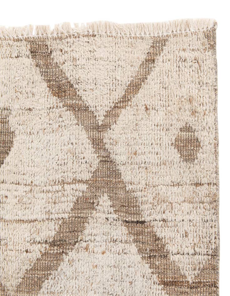 Detail image of  4' 3 x 7' 8  Hand Knotted Moroccan Wool Rug