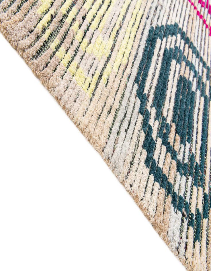 Detail image of  5' 6 x 8' 4  Hand Knotted Moroccan Wool Rug