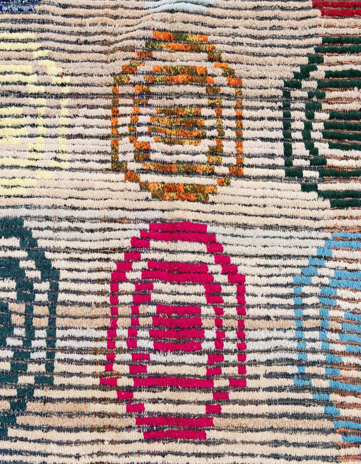 Detail image of  5' 6 x 8' 4  Hand Knotted Moroccan Wool Rug