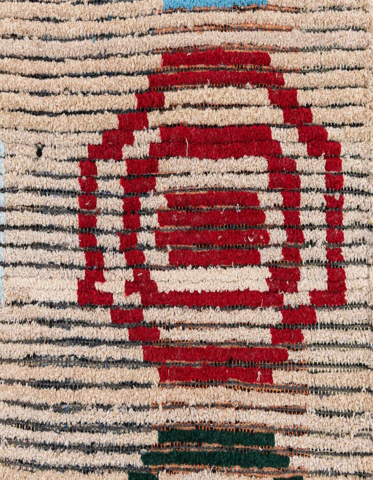 Detail image of  5' 6 x 8' 4  Hand Knotted Moroccan Wool Rug