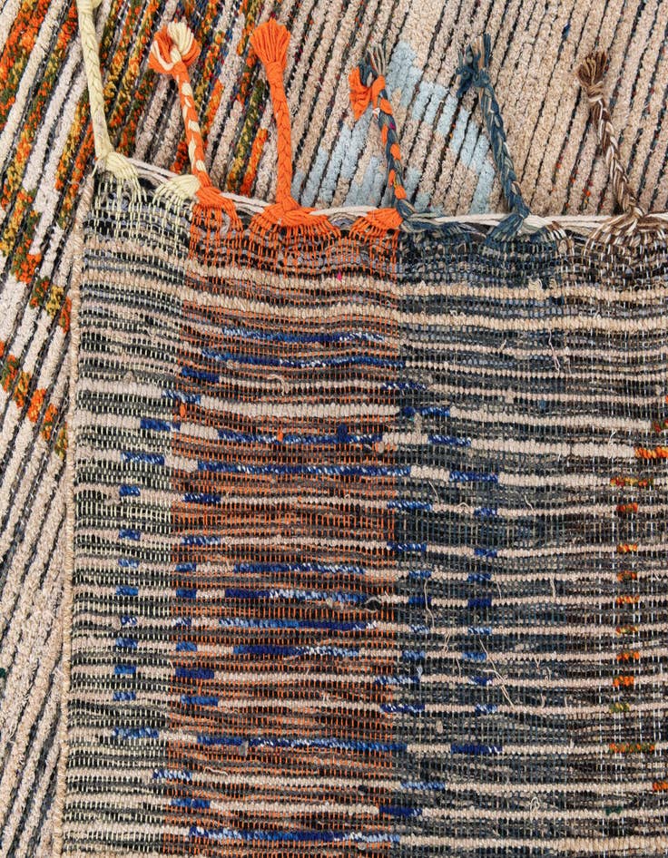 Detail image of  5' 6 x 8' 4  Hand Knotted Moroccan Wool Rug