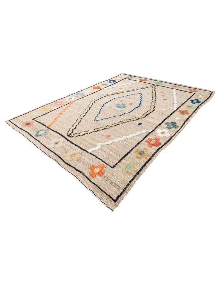 Detail image of  8' 1 x 10' 6  Hand Knotted Moroccan Wool Rug