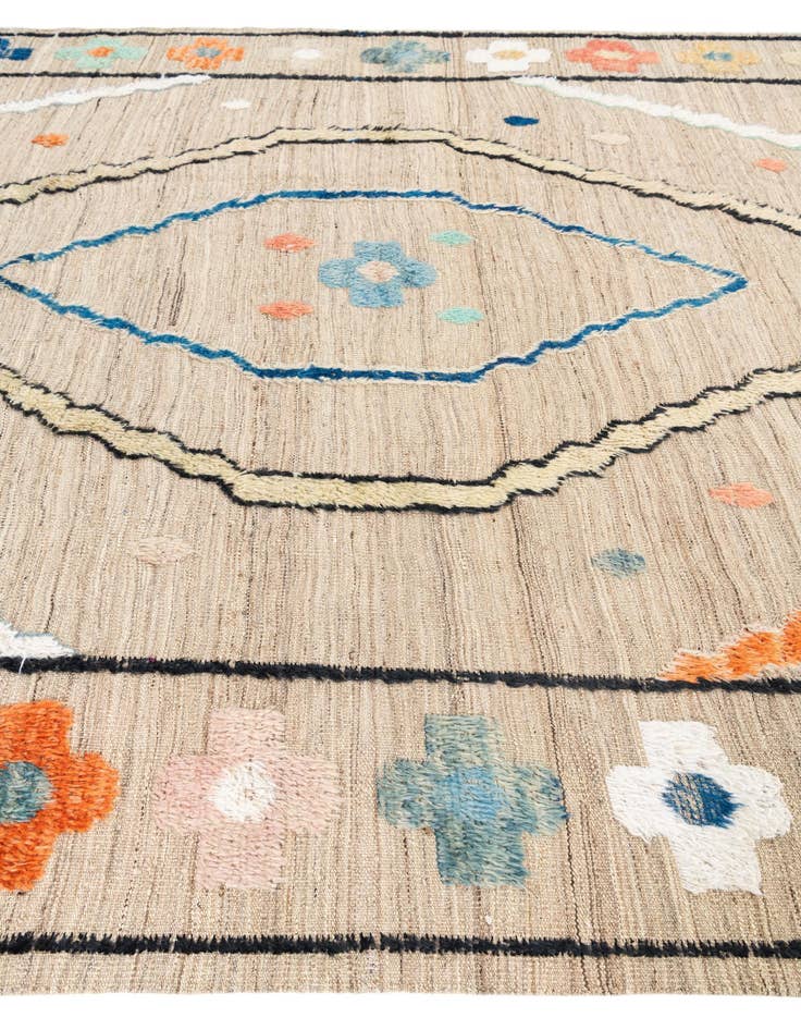 Detail image of  8' 1 x 10' 6  Hand Knotted Moroccan Wool Rug