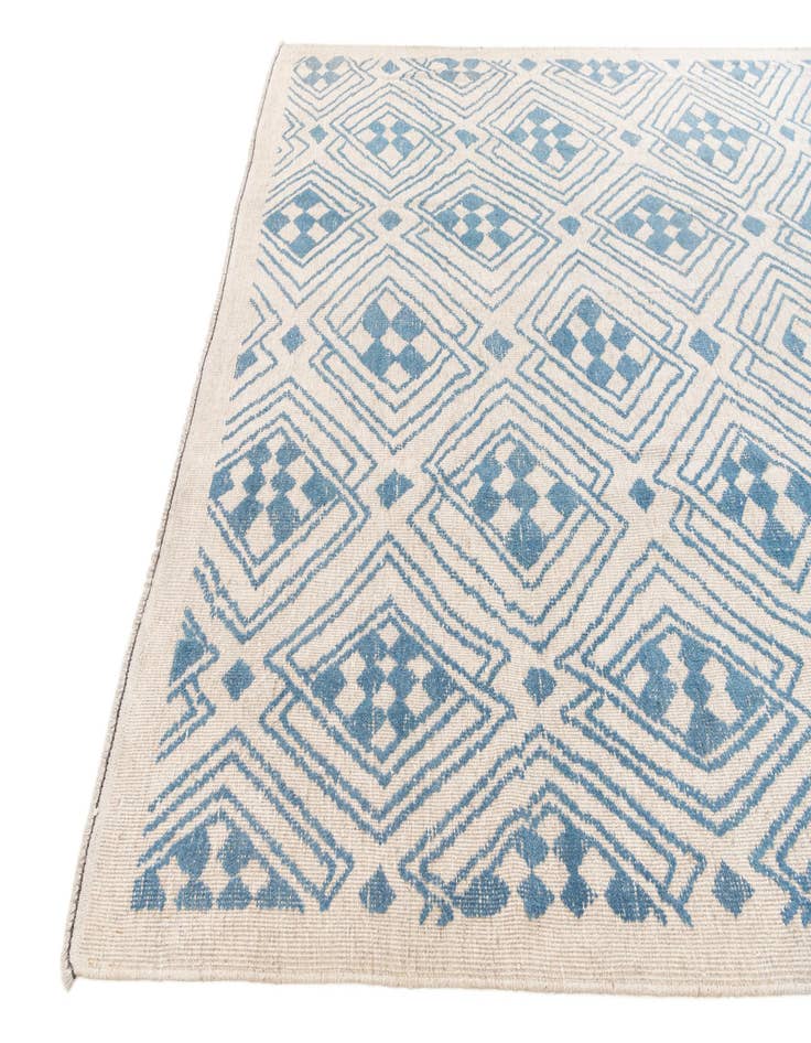 Detail image of  9' 1 x 12' 2  Hand Knotted Moroccan Wool Rug