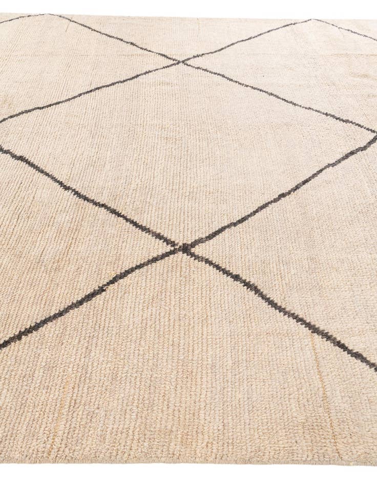 Detail image of  8' x 12'  Hand Knotted Moroccan Wool Rug