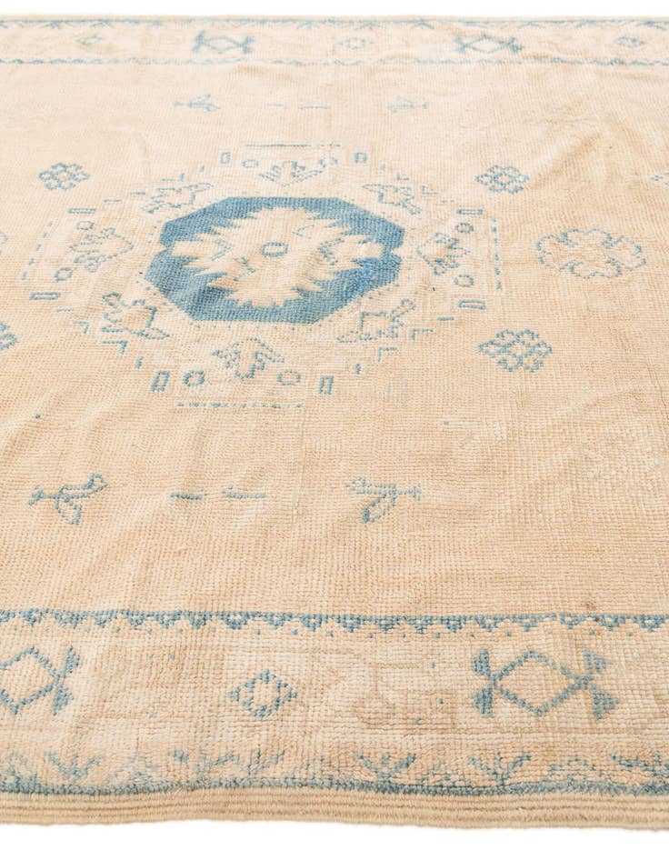 Detail image of  5' 2 x 8'  Hand Knotted Moroccan Wool Rug