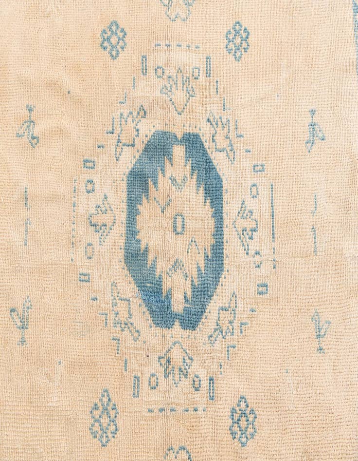 Detail image of  5' 2 x 8'  Hand Knotted Moroccan Wool Rug