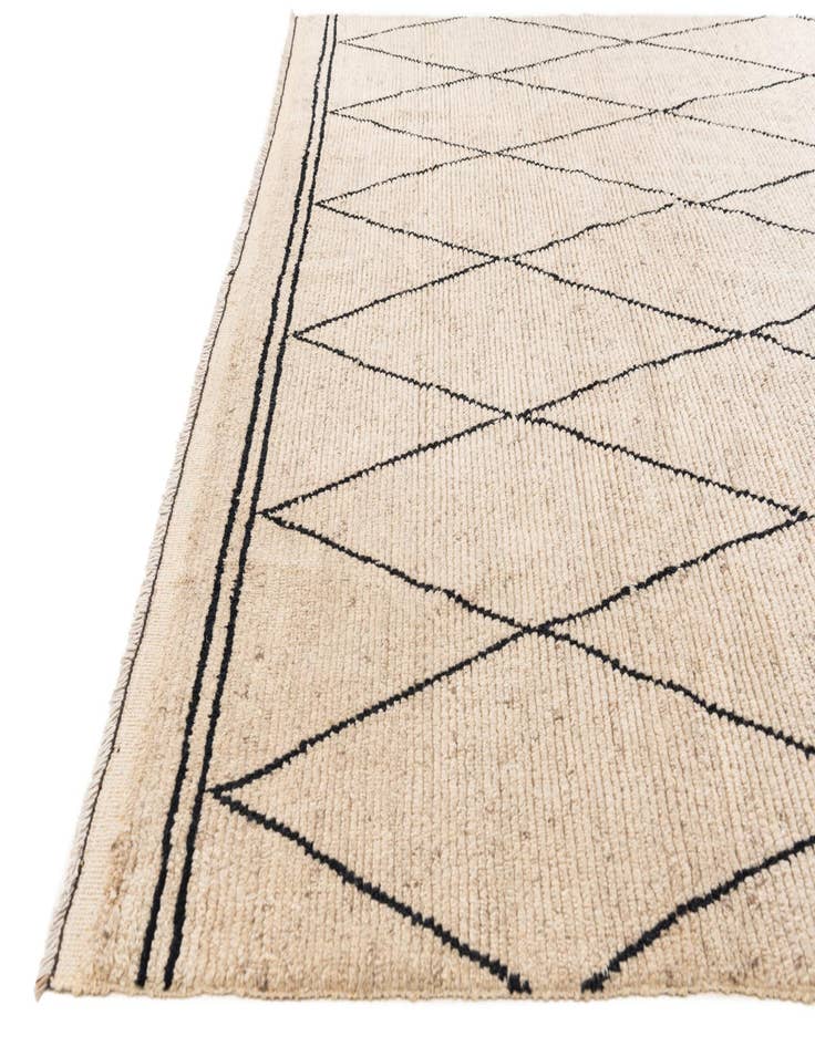Detail image of  8' 1 x 10'  Hand Knotted Moroccan Wool Rug