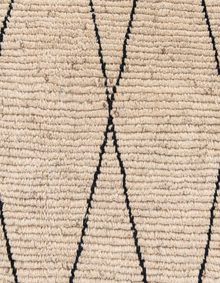 Detail image of  8' 1 x 10'  Hand Knotted Moroccan Wool Rug