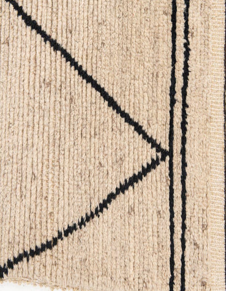 Detail image of  8' 1 x 10'  Hand Knotted Moroccan Wool Rug