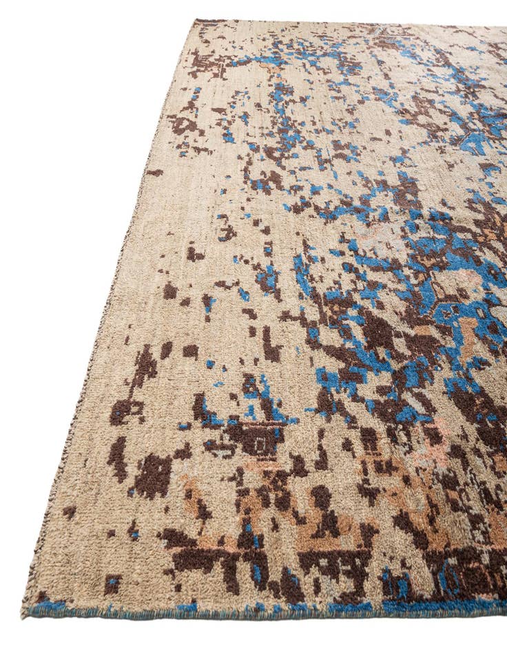Detail image of  12' 4 x 15' 3  Hand Knotted Moroccan Wool Rug