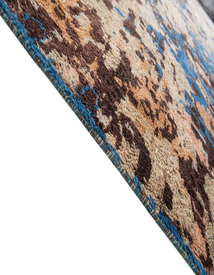 Detail image of  12' 4 x 15' 3  Hand Knotted Moroccan Wool Rug