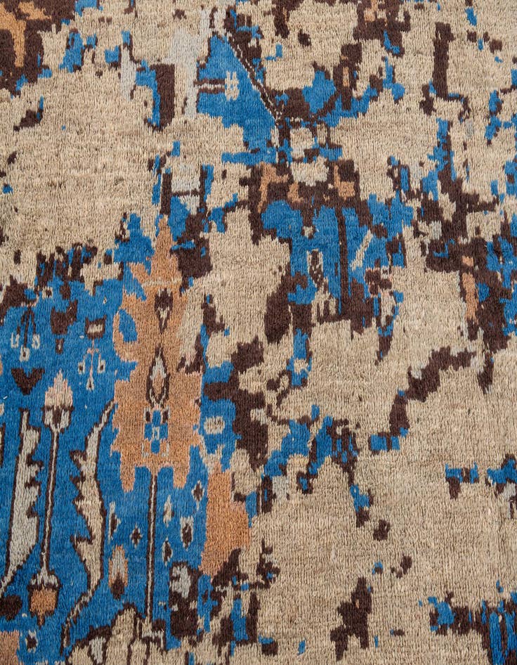 Detail image of  12' 4 x 15' 3  Hand Knotted Moroccan Wool Rug