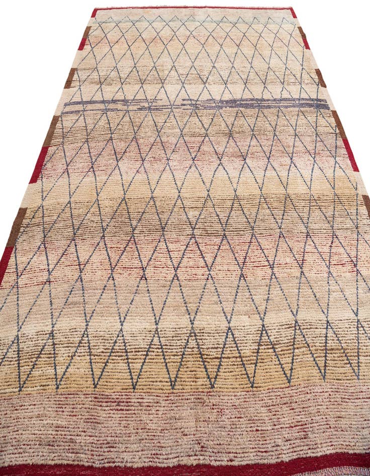 Detail image of  9' 2 x 10' 2  Hand Knotted Moroccan Wool Rug