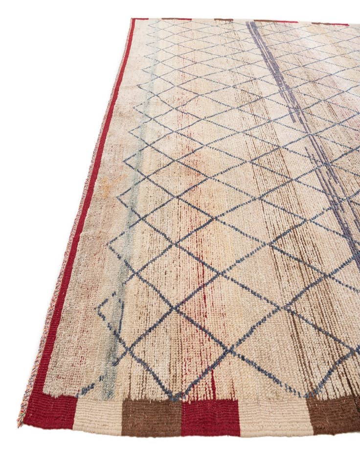 Detail image of  9' 2 x 10' 2  Hand Knotted Moroccan Wool Rug