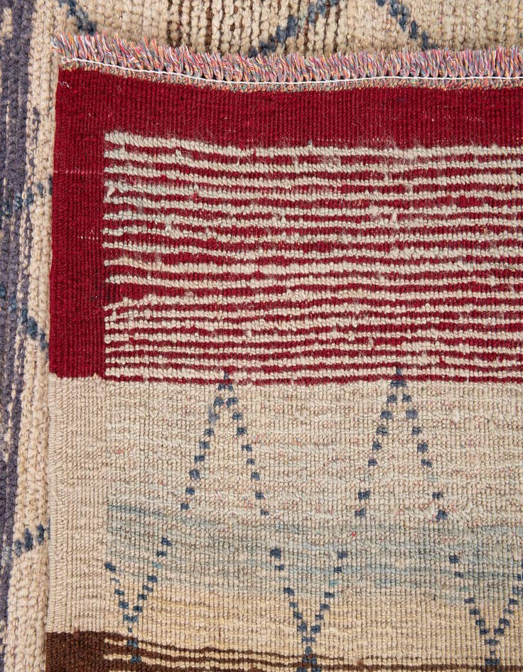 Detail image of  9' 2 x 10' 2  Hand Knotted Moroccan Wool Rug