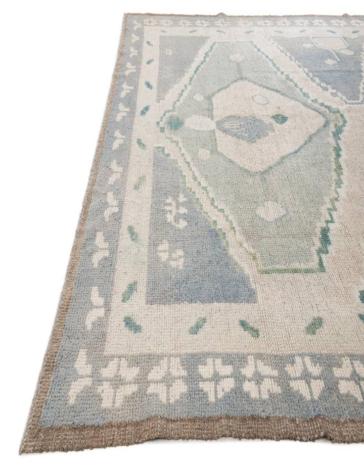 Detail image of  8' 8 x 10'  Hand Knotted Moroccan Wool Rug